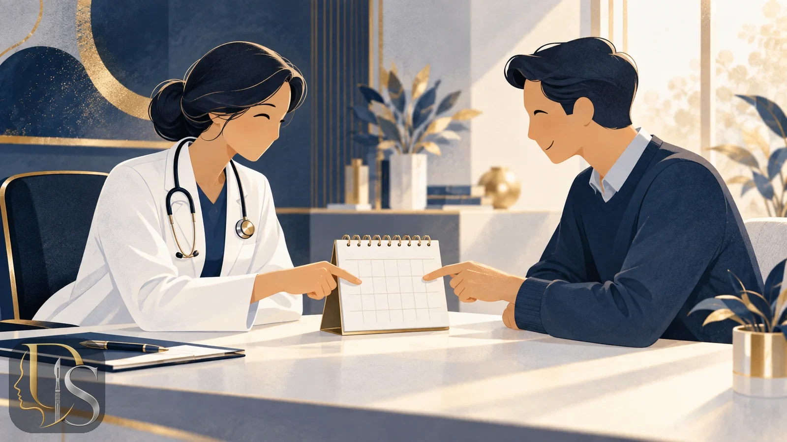 Doctor consultation to set the exact surgical timeline