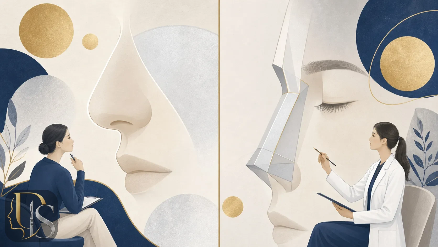 Comparison of nasal tip deviation with bony bridge deviation